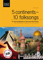 5 Continents - 10 Folksongs SATB + Piano, mit CD