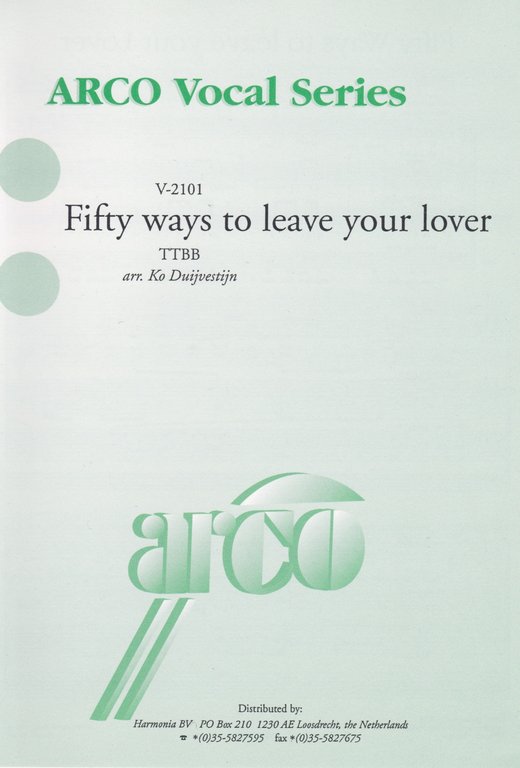 Fifty Ways to leave your Lover  Duijvestijn TTBB